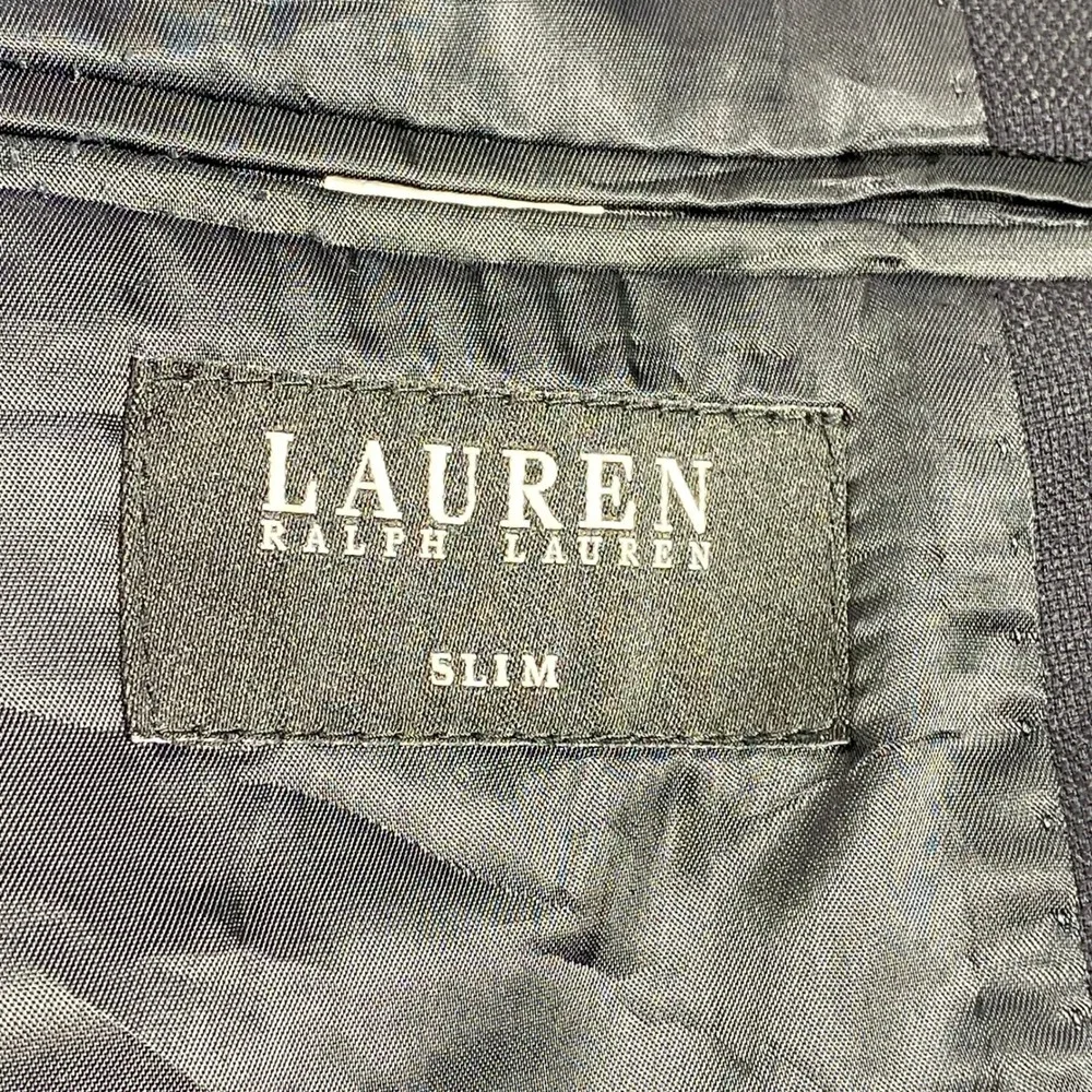 Lauren Ralph Lauren Sport Coat Blazer‎ Jacket Mens 48R Navy Wool Blend Slim Fit